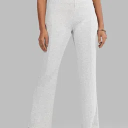 blissclub Bare Butter Flare Pants - Tall Women Flared Grey Modal Trousers-picture-20