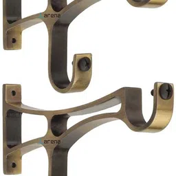 arena Brown Rod Rail Bracket, Curtain Hooks, Curtain Knobs Metal-picture-22