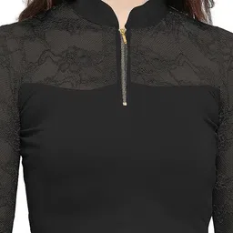 chandan tex fab Band collar Women Blouse image 4