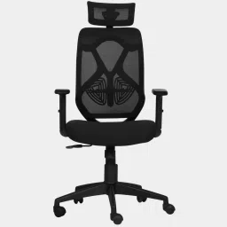 trevi furniture Spider Breathable Mesh Ergonomic Chair in Black Colour with Headrest image 4