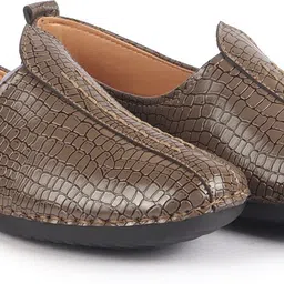 fausto Textured Ethnic SlipOn Juttis for Wedding|Traditional Shoes|Flexible Rubber Sole Mojaris For Men-picture-18
