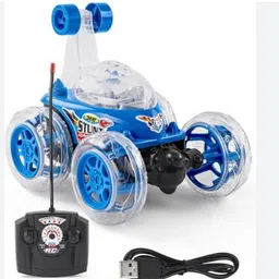tiny tales Remote Control Stunt(IND*96532) Car (Light & Sound) (Blue)-picture-24