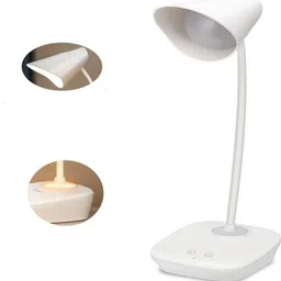 akr LED DESK TOUCH SWITCH , MOON NIGHT LAMP RECHARGEABLE TABLE LAMP LED STUDY LAMP ( 30CM , WHITE ) Table Lamp image 5
