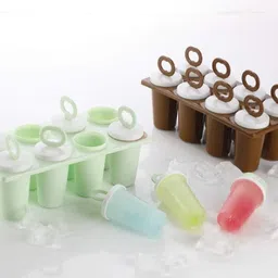 rimoal 8 MOLD ICE CANDY MAKER Pink Plastic Ice Cube Tray image 3