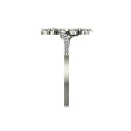 dishis 14k (585) White Gold Diamond Ring for Women image 3