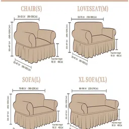 Cortina Maroon Self-Design Stretchable 1-Seater Sofa Cover image 4