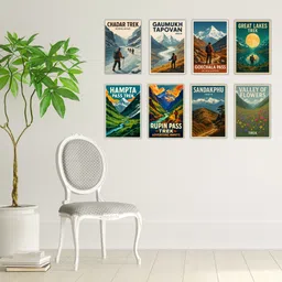 ekdali Trekking Lover Gift | Chadar Trek, Gaumukh Tapovan | Perfect Gift for Trekkers and Hikers Paper Print image 4