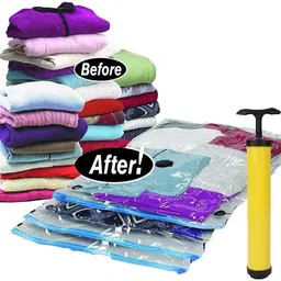 pratyang 5Pack Vacuum Compression Storage Bags With Pump,Space Saver Sealer Bag P337 Travel Storage Vacuum Bags-picture-14