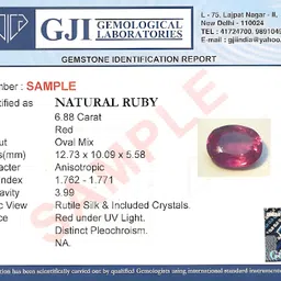 mahadevdepstore 6 Ratti Natural Certified Ruby / Manik Gemstone Astrological Uses Stone Ruby Ring image 5