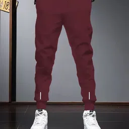 reya Men Solid Maroon Track Pants-picture-16