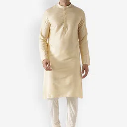 KISAH Men Grey Ethnic Motifs Kurta with Churidar image 2