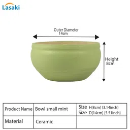 LASAKI Lime Green Colored Textured Ceramic Planter image 3