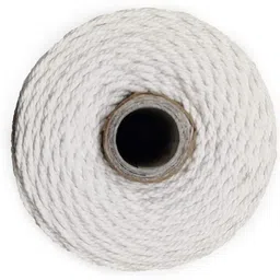 bobbiny 3 Ply Twisted 2MM Macrame Cotton Cord Dori 50 Meter Thread Black Mix . image 3