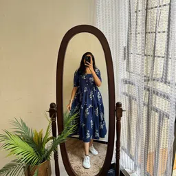 the nayahikas Printed Viscose Rayon Stitched Anarkali Gown image 3