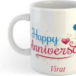 uniarawalas Happy Anniversary Virat Name Ceramic Coffee Mug-picture-26