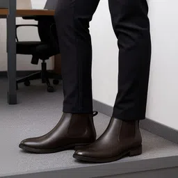 t-rock Synthetic Leather Lightweight Comfortable Trendy Walking Slip On Chelsea Boots Boots For Men image 2