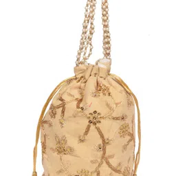 sunesh creation Women Green, Beige Potli image 3