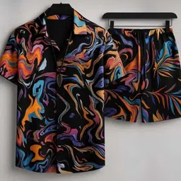 rich vibe Shirt Regular Shorts Co-ords Set-picture-15