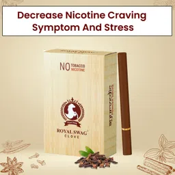 royal swag Herbal Cigarette Smoke 50 Stick Tobacco & Nicotine Free Cigarette(Clove Flavour) Smoking Cessations image 2