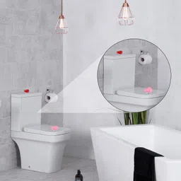 jiyancreation Love Heart Shaped Toilet Tank Button Adhesive Fit Toilet Seat Lid Lock image 3