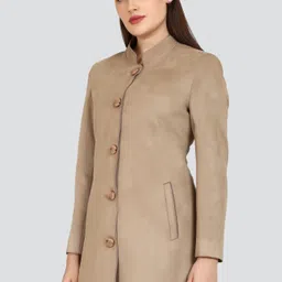 SUEDE Self Design Coat For Women-image-67