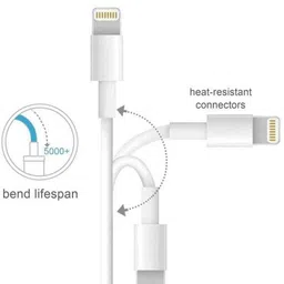 NUKAICHAU Lightning Cable 2 A 0.84 m Copper Braiding White Regular Lightning Cable image 3
