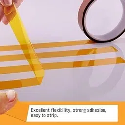 truebond kapton Tape 48mm X 33 M Amber Color Chemical Resistance Suitable for Electronics Polyimide, 3D printers and High-Temperature kapton Tape (Manual) image 3