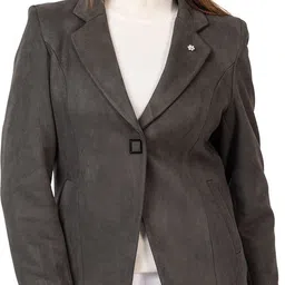 twenty me Suede Self Design Coat For Women-picture-17