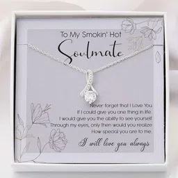 Soulmate Neckalce â€“ My Soulmate I Will Love You Always Zircon Silver Pendant Set-image-75