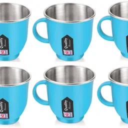 Pack of 6 Stainless Steel 6 PCS TEA CUPS (80 ML.)-image-93