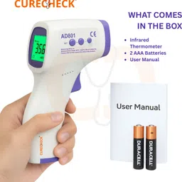 curecheck Infrared Thermometer with 2AA Batteries AD801 Thermometer image 2
