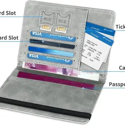 ecobsy Men & Women Black Artificial Leather Card Holder image 4