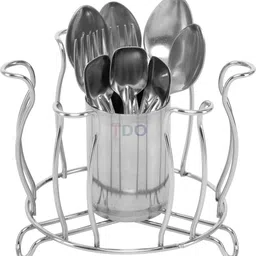tdo Steel Glass and Spoon Organiser for Glasses and Cutlery Steel Glass Stand Steel Glass Holder-picture-33