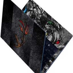 Flipkart SmartBuy Full Body Laptop Skin Sticker - Lord Hanuman Black Rock Design Self Adhesive Vinyl Laptop Decal 15.6-picture-16