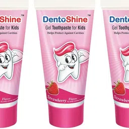 dentoshine Gel Toothpaste for Kids - Strawberry (Pack of 3) - 80 g each Toothpaste-picture-23
