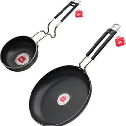 lazywindow Superior Quality Pack of 2, Fry Pan 20 cm diameter 0.75 L capacity image 1