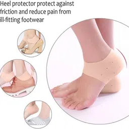 dhara creation Silicone Gel Heel Socks for Swelling and Pain Relief Heel Support image 5