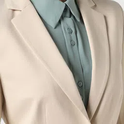 van heusen Women Solid Single Breasted Formal Blazer image 5