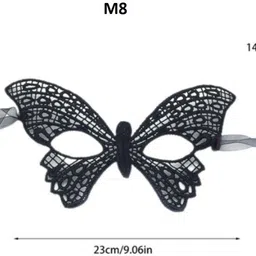 bhoolu&goolu Women's Lace Eye Mask for Masquerade Fancy Dress Costume(M8&M9) - 2 Pcs/Set image 5