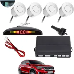 aarsh store Universal 4 White Reverse Parking Sensor-AF25N7 Universal 4 White Reverse Parking Sensor-AF25N7 Parking Sensor-picture-11
