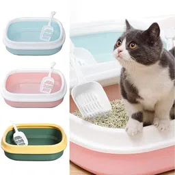 pupspets Cat,Dog Litter Tray with Rim/Pet Toilet Litter Basin Pet Litter Tray Refill image 2