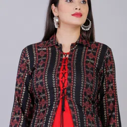 dss fashion Women Printed Cotton Rayon Anarkali Kurta image 4