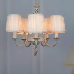 fos lighting Lecce White Metal Shaded Chandelier-picture-26