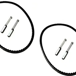 zenith Motor Belt and Carbon Black 6 X 550 mm 2pc Belt 4 Carbon set for Mini Motor 1/!6 1/12 Domestic Machine for SV, half shuttle , Traditional black color sewing machine models (550 mm 2 Motor Belt and 4 Carbon Black,) Nylon Round Sewing Belt-picture-26