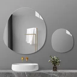 merkezi art MC40 Wall Mirror for Bathroom, Living Room, Bedroom, Circle 24 x 24 Inch Bathroom Mirror-picture-20