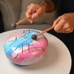 seetara Small Blue Ocean Serenity Drum (6 inches) for Relaxation, Positive Ambiance image 4