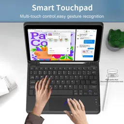 FKU Keyboard Case With Touchpad AIR 11 2024/AIR 4/AIR 5 Bluetooth Handheld Tablet Keyboard Compatible with iPad, Tablet image 2