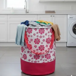 45 L Pink, White Laundry Bag-image-68