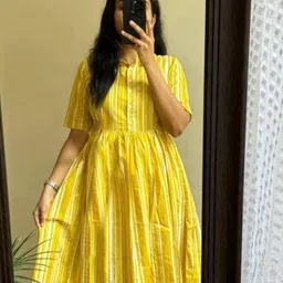 lamenda Printed Viscose Rayon Stitched Flared/A-line Gown image 1