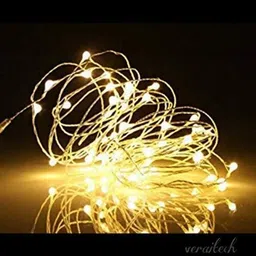 tony stark 100 LEDs 10 m Yellow Steady String Rice Lights image 4